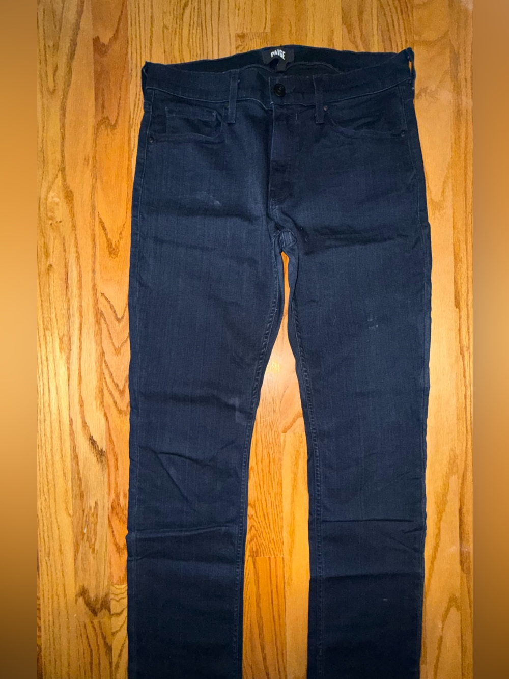 PAIGE Men's Navy Straight Jeans